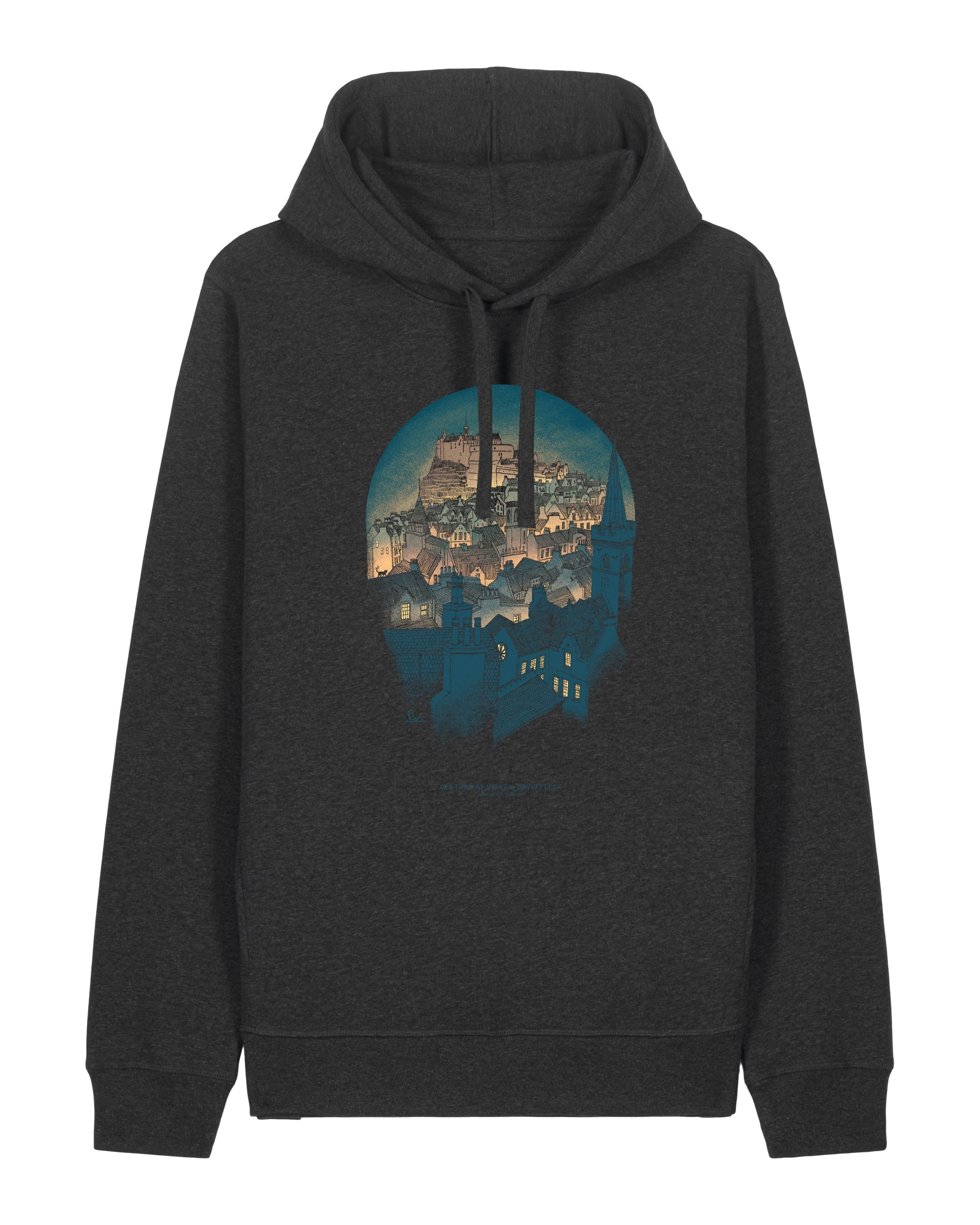 Unisex Organic Old Town At Night Hoodie
