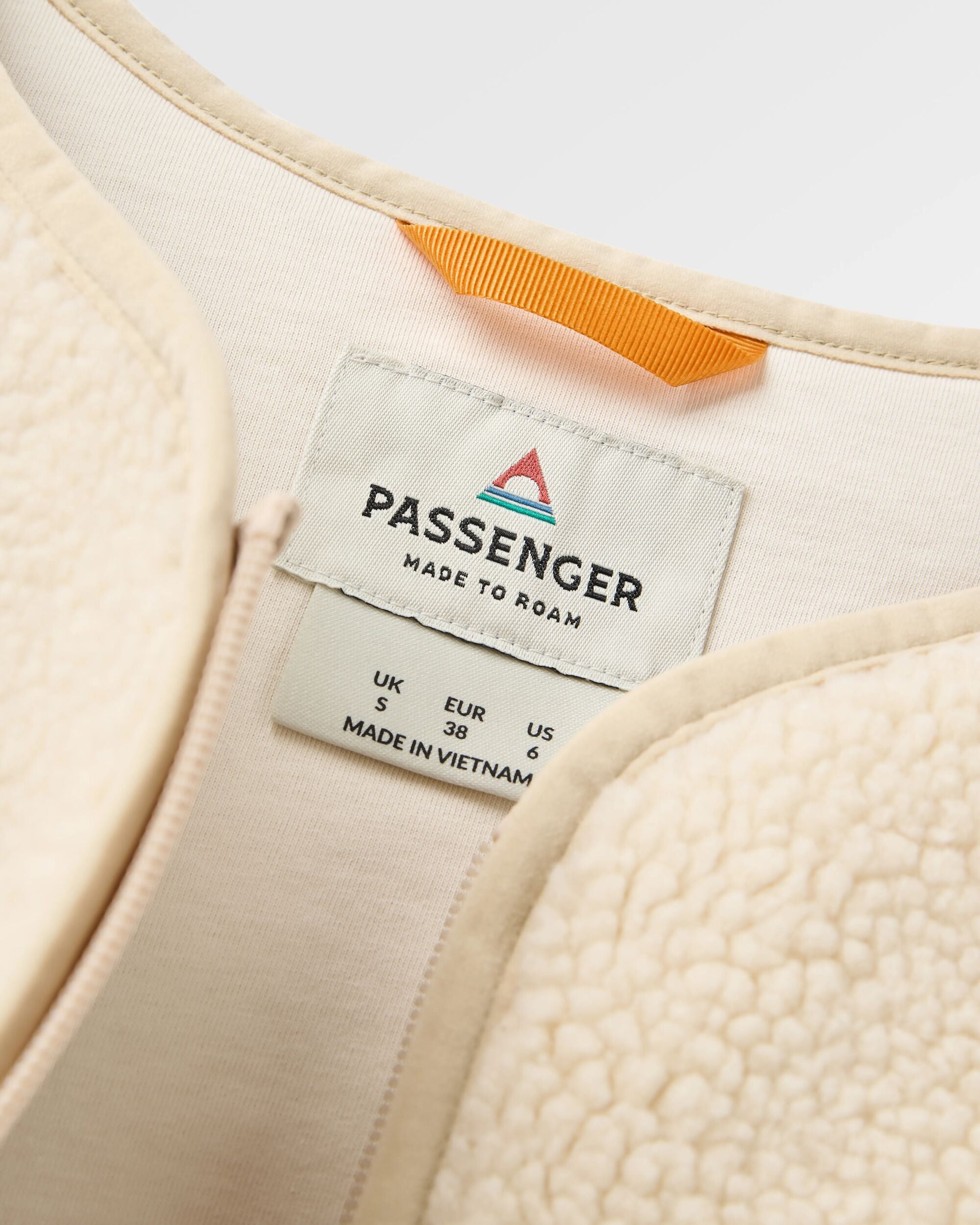 Tawny Collarless Deep-Pile Sherpa Gilet