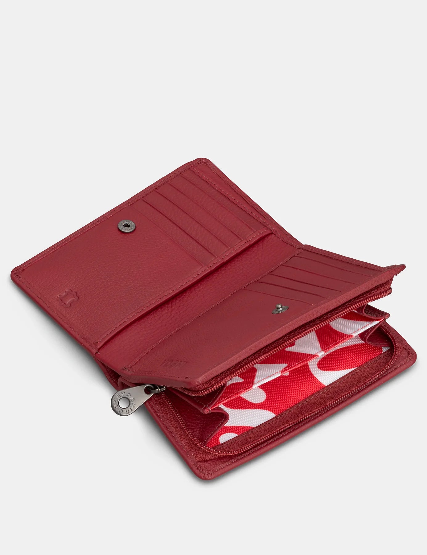 Cherry Red Bookworm Zip Around Purse
