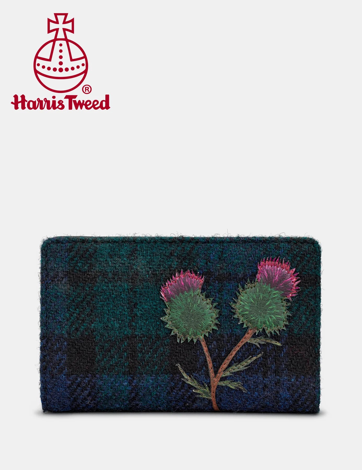 Black Highland Thistle Zip Around Purse