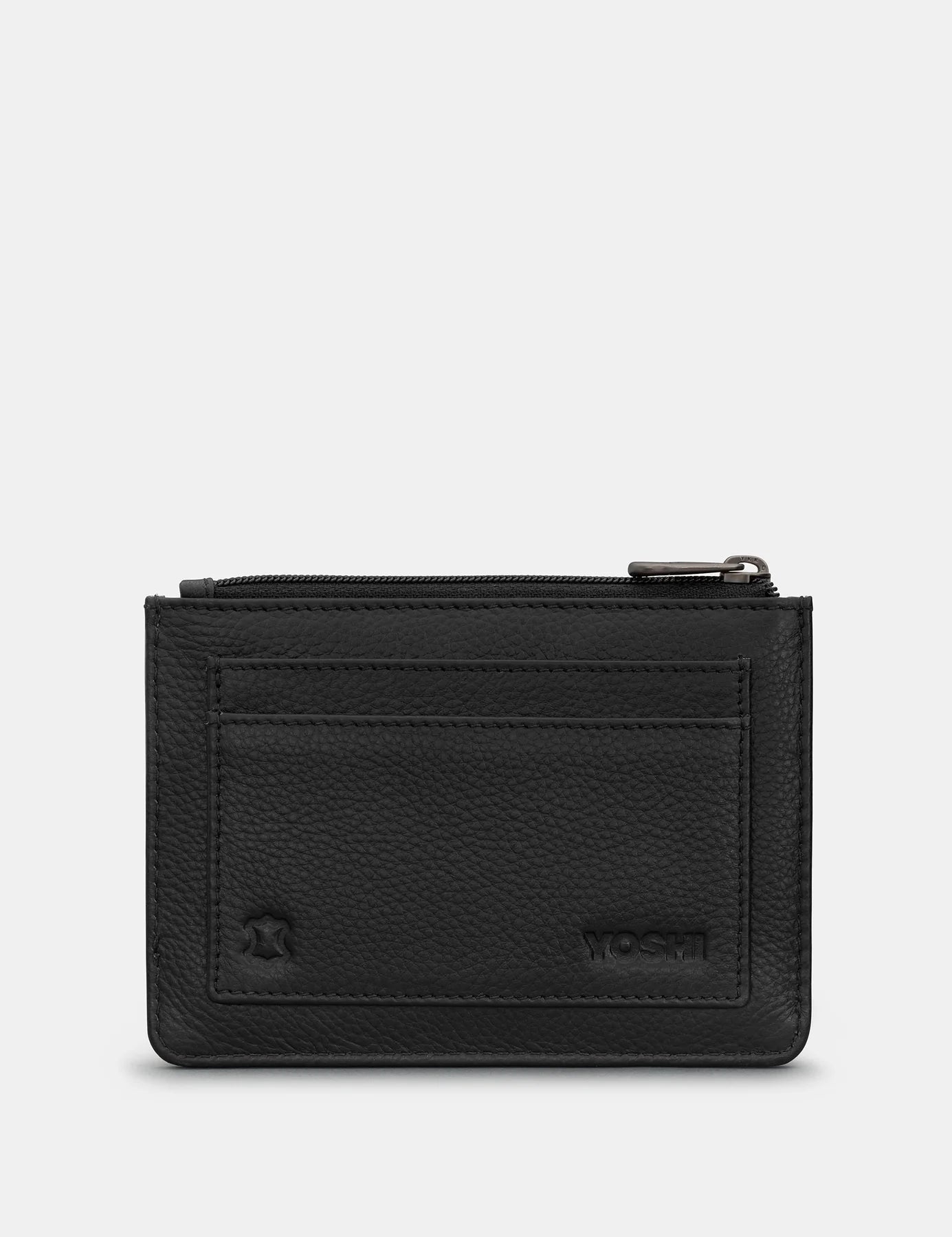 Black Colour Block Cat Zip Top Purse