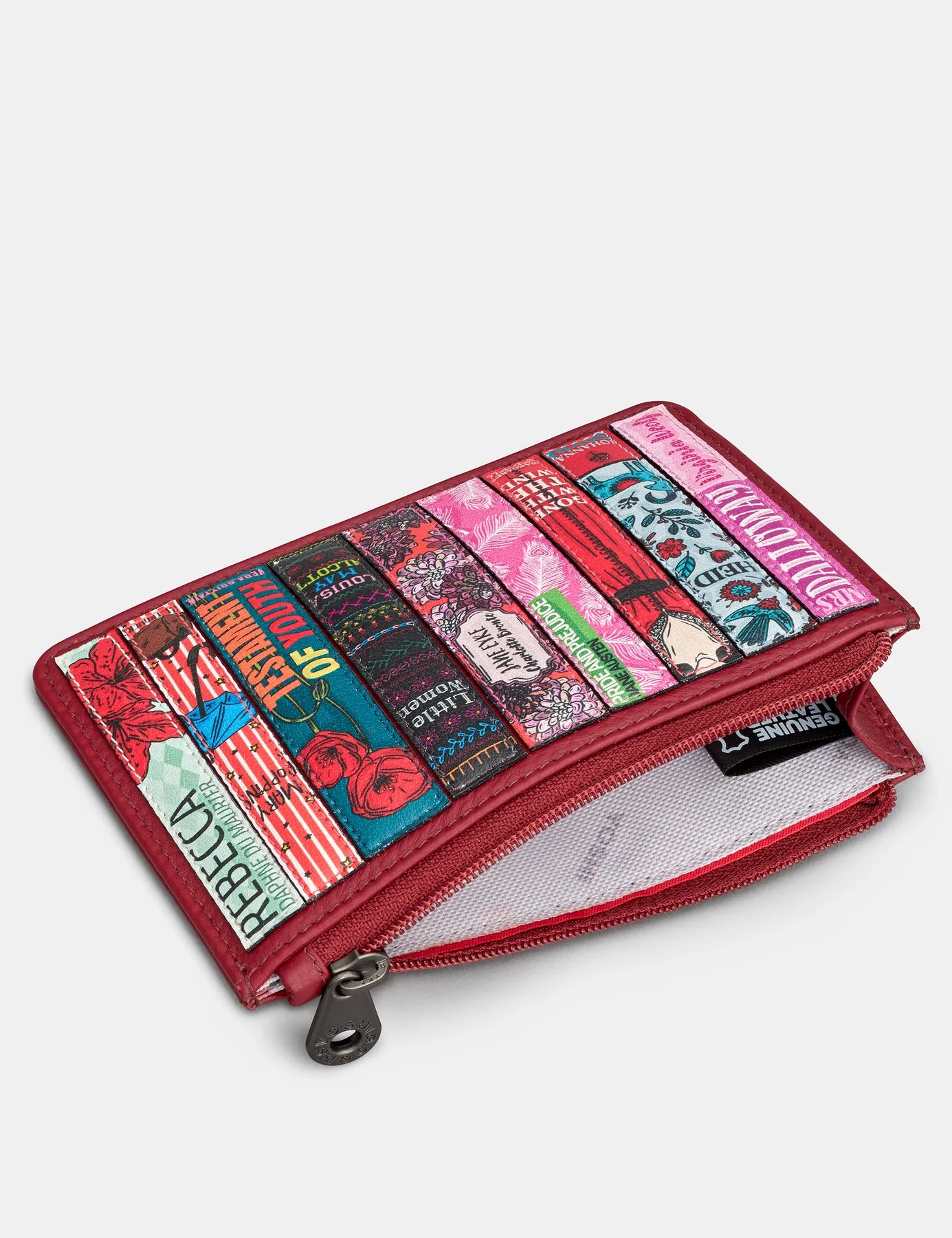 Cherry Red Bookworm Zip Top Purse
