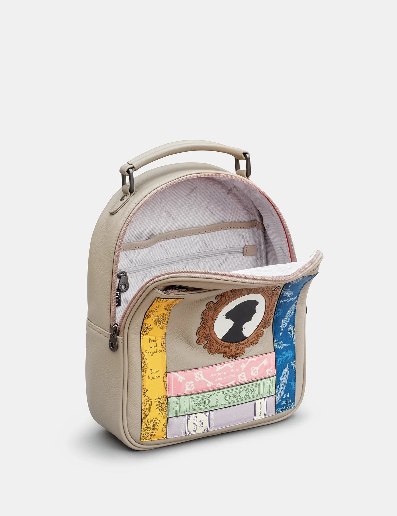 Warm Grey Jane Austen Bookworm Backpack
