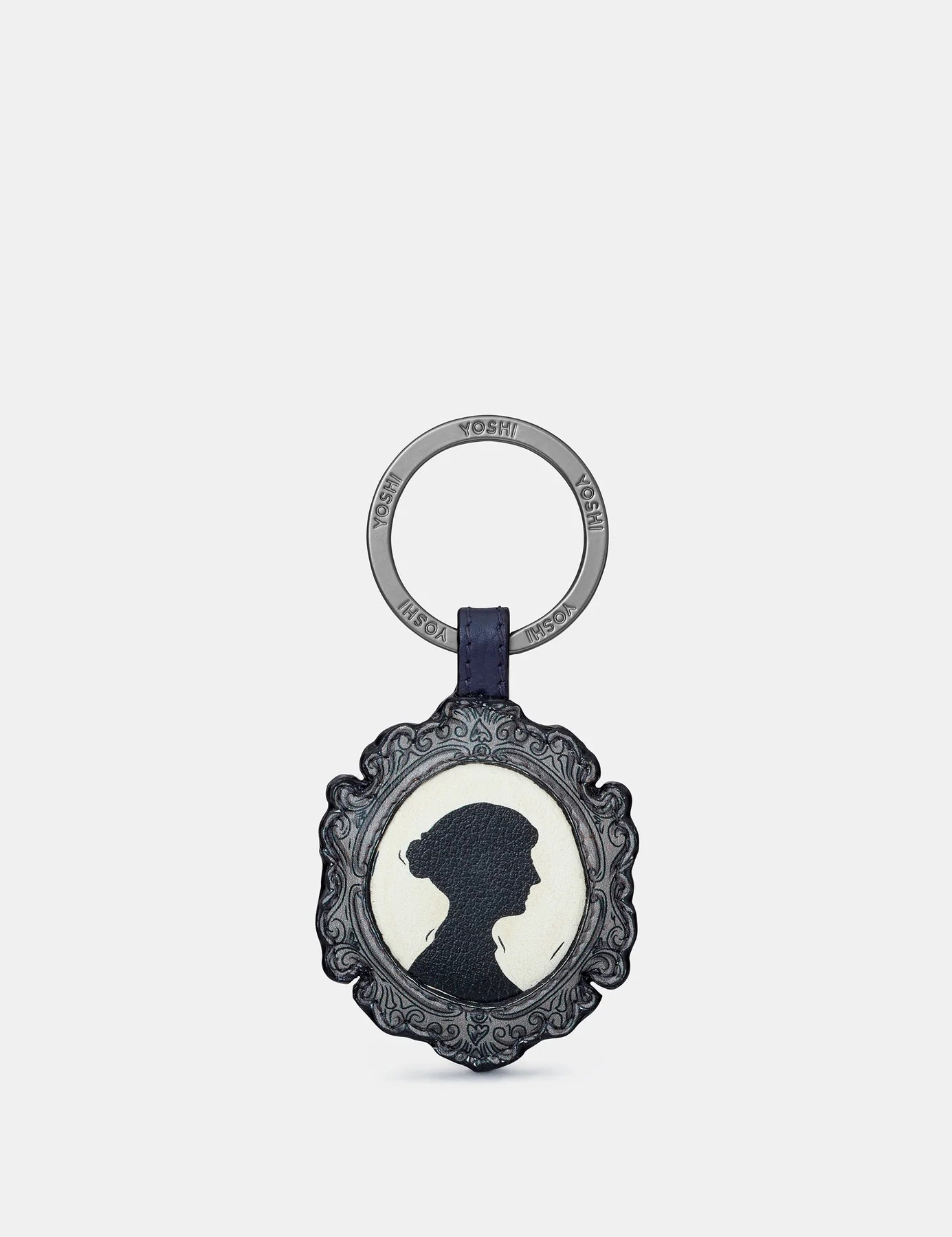 Warm Grey Yoshi Jane Austen Silhouette Keyring