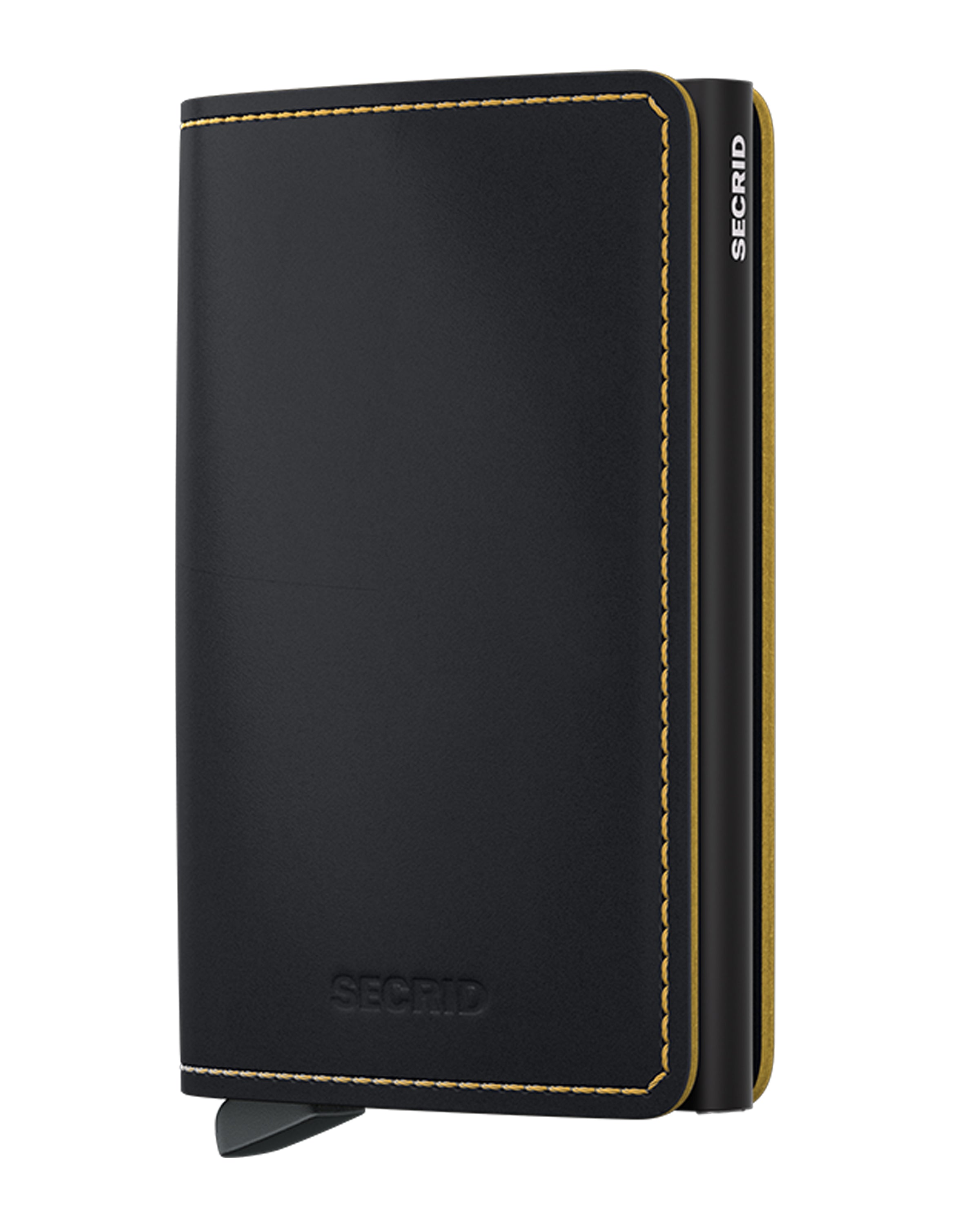 Slim Wallet Matt Black & Ochre