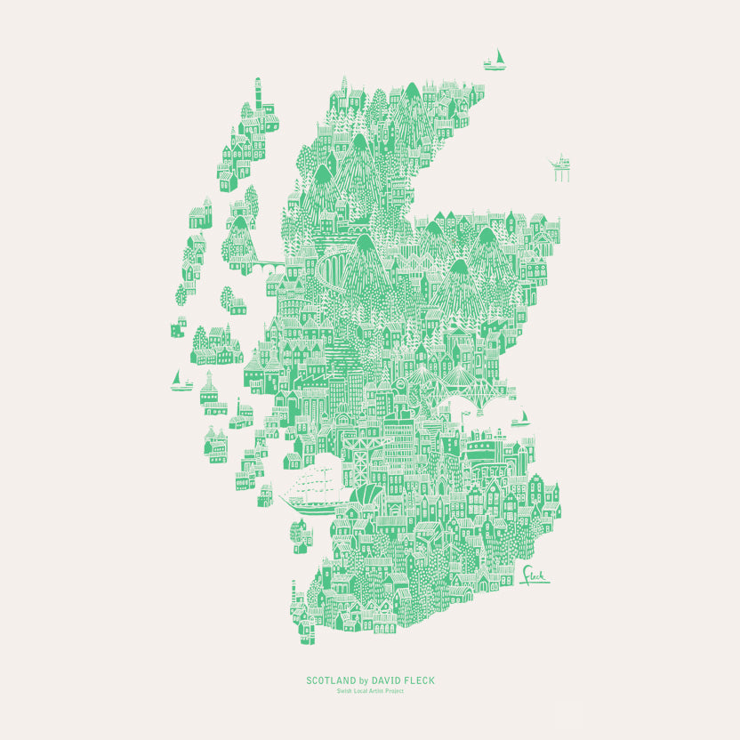 Map Of Scotland Organic T-Shirt