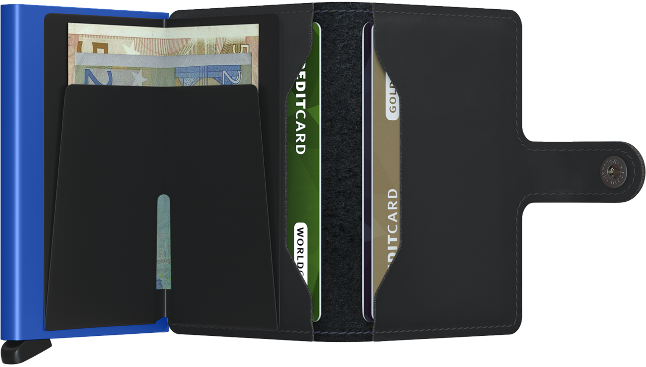 Miniwallet Matte Black & Blue