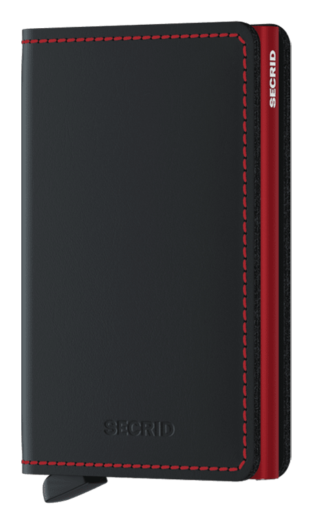 Slimwallet Matte Black & Red