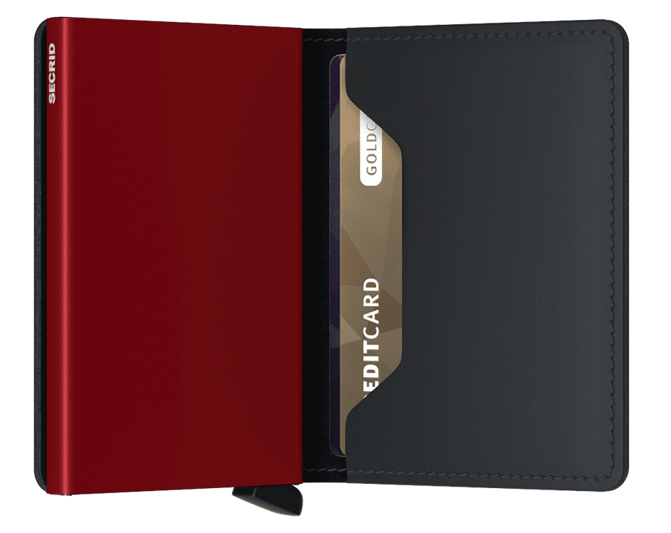 Slimwallet Matte Black & Red