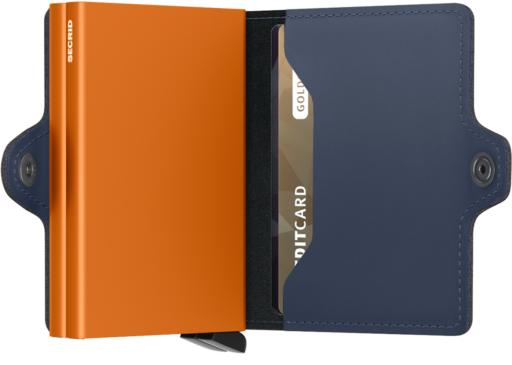 Twinwallet Matte Nightblue & Orange
