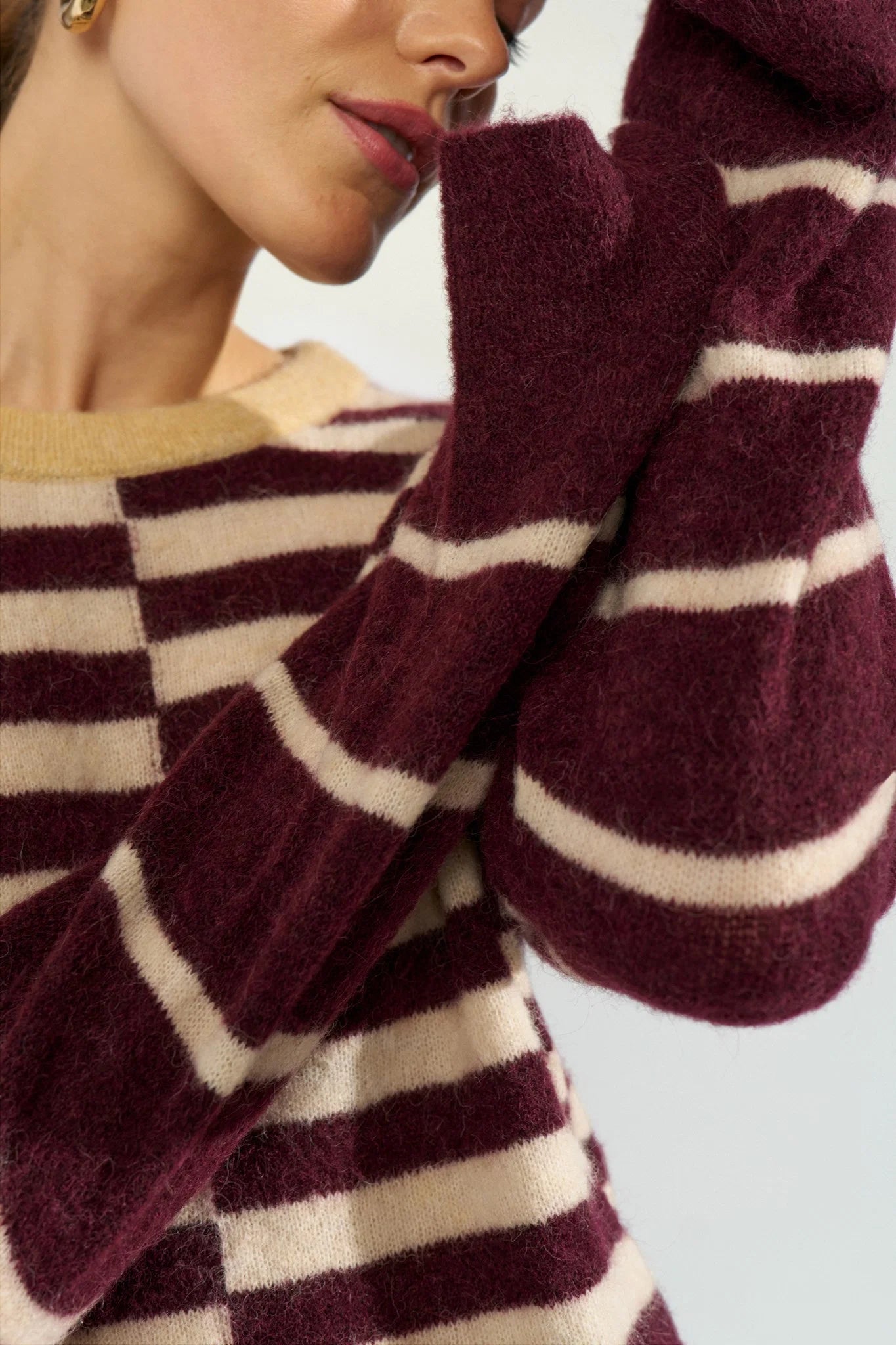 Nuriette Block Stripe Pullover
