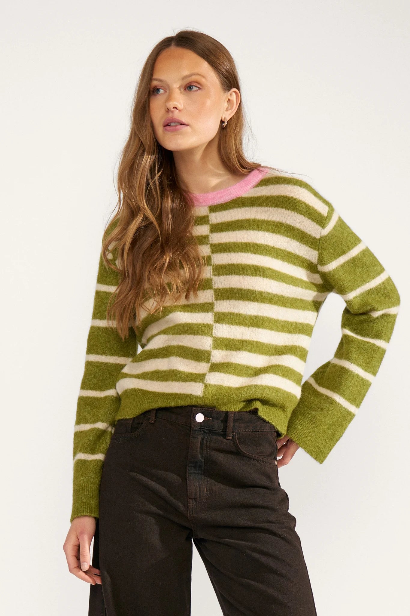 Nuriette Block Stripe Pullover