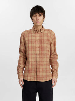 Akleif Cotton Linen Check Shirt