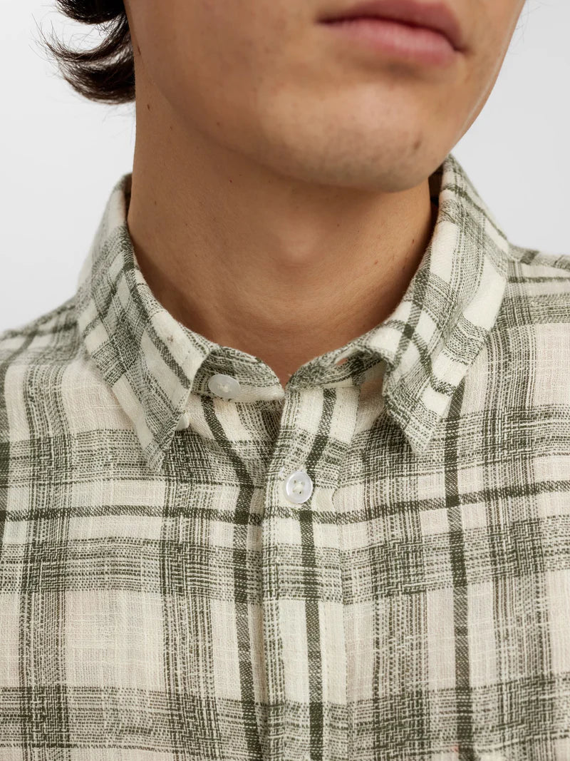 Akleif Cotton Linen Check Shirt