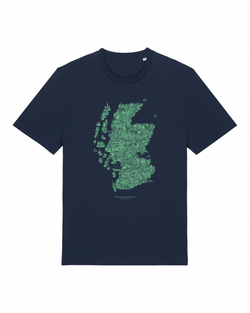 Map Of Scotland Organic T-Shirt