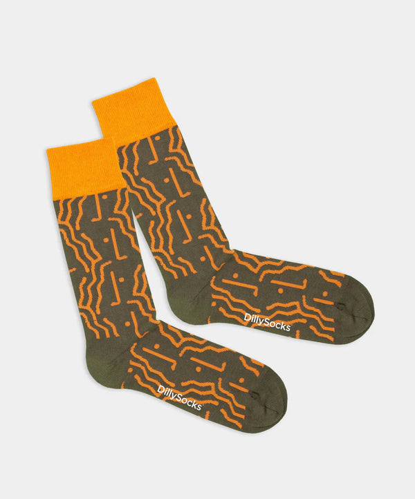 Abstract Faces Organic Cotton Socks