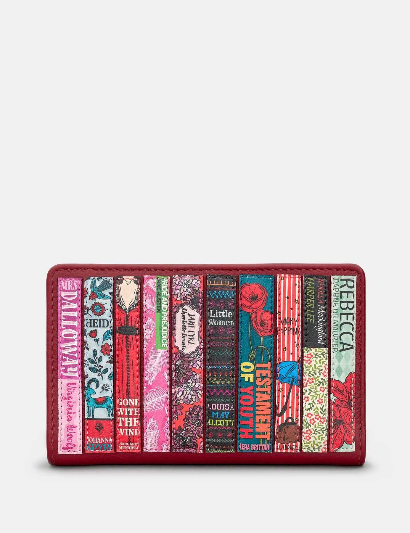 Cherry Red Bookworm Zip Around Purse