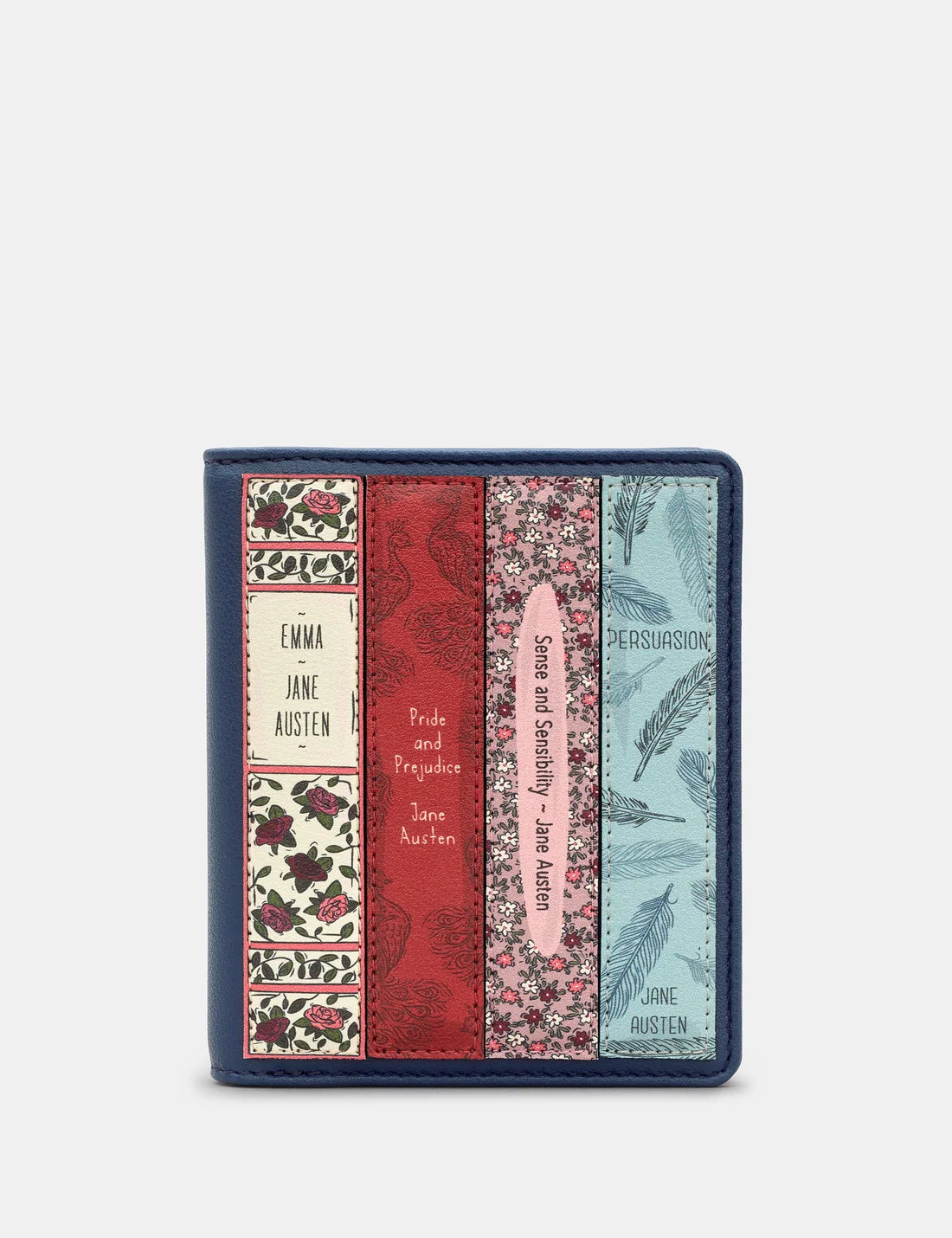 Navy Jane Austen Flap Over Purse