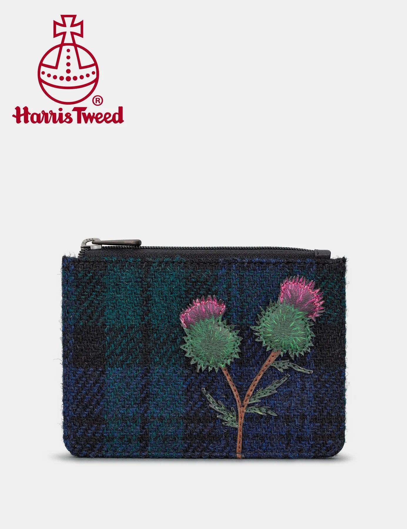 Black Highland Thistle Zip Top Purse
