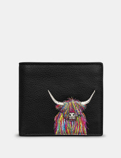 Black Rainbow Cow Wallet