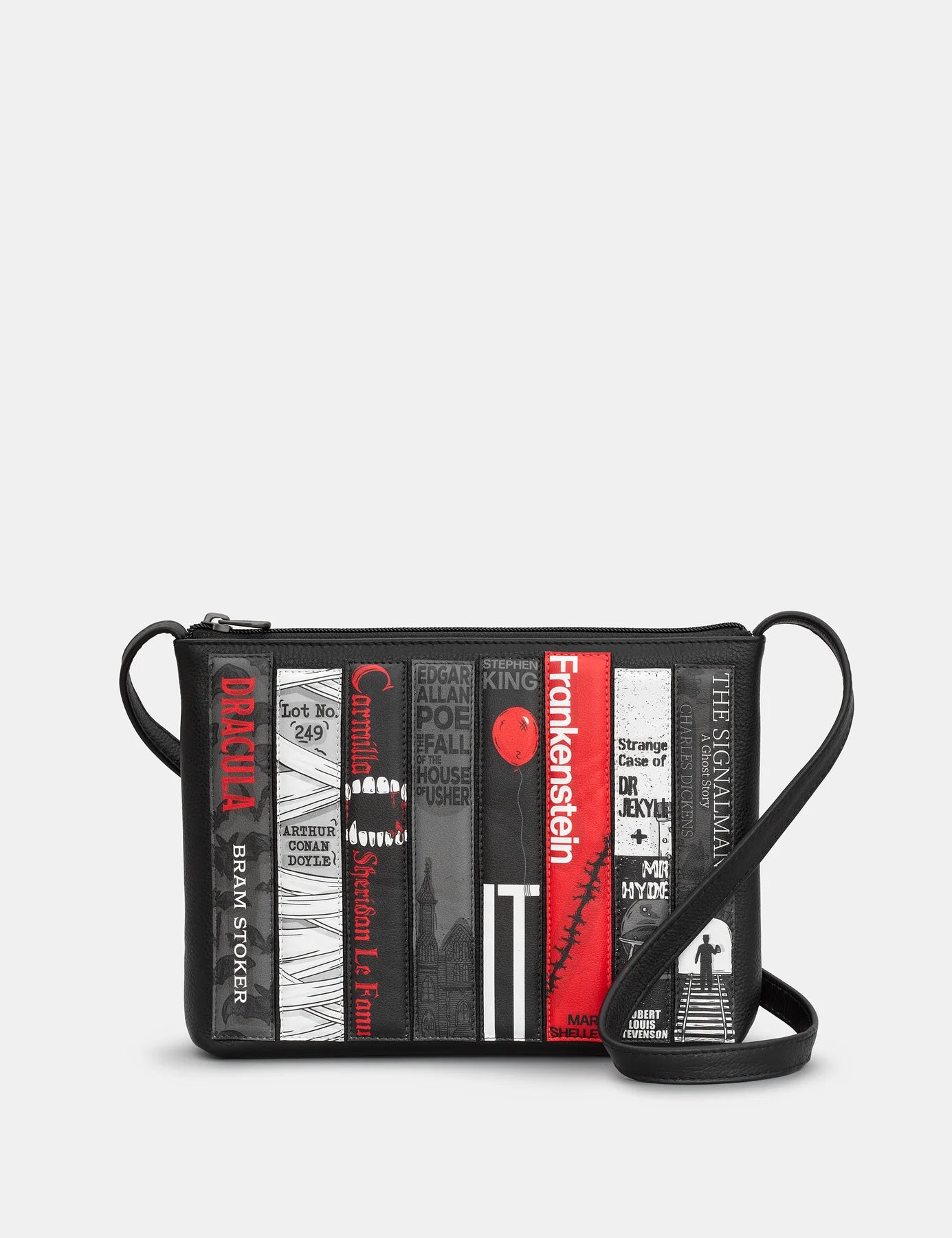 Black Bookworm Horror Cross Body Bag