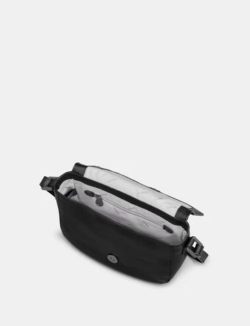Black Rainbow Highland Cow Flap Over Cross Body Bag