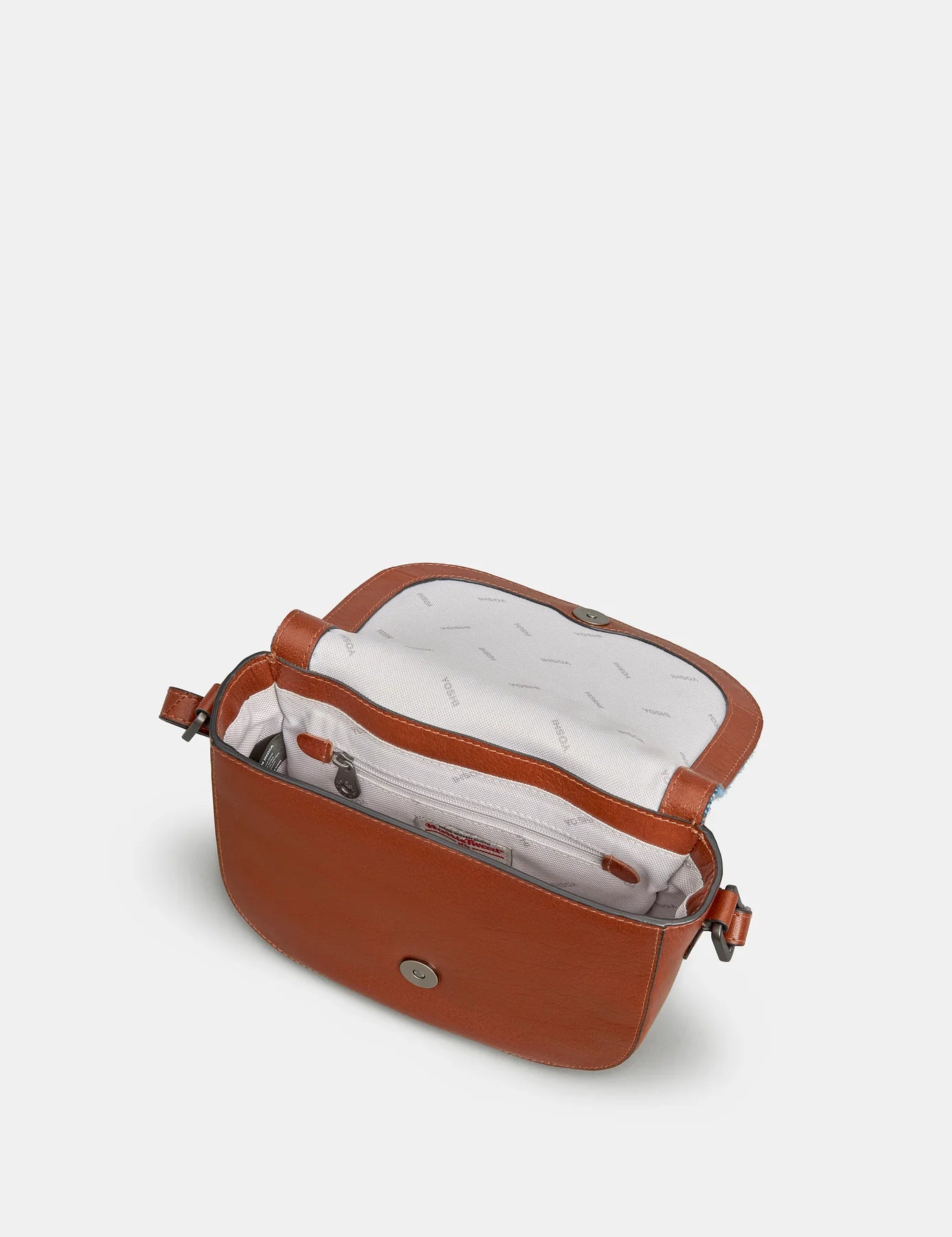Blue Highland Cow Flap Over Cross Body Bag