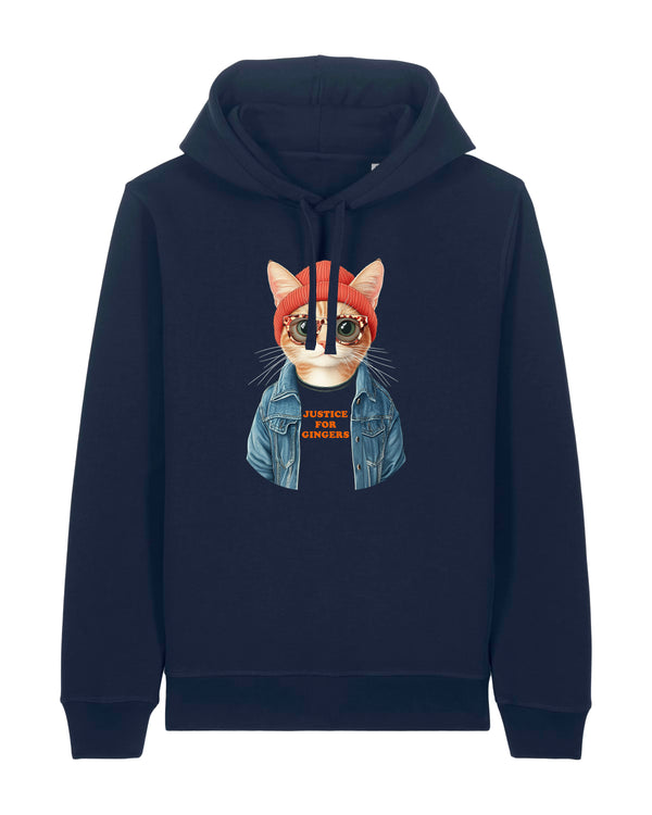 Unisex Organic Justice For Gingers Cat Hoodie