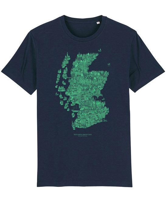 Map Of Scotland Organic T-Shirt