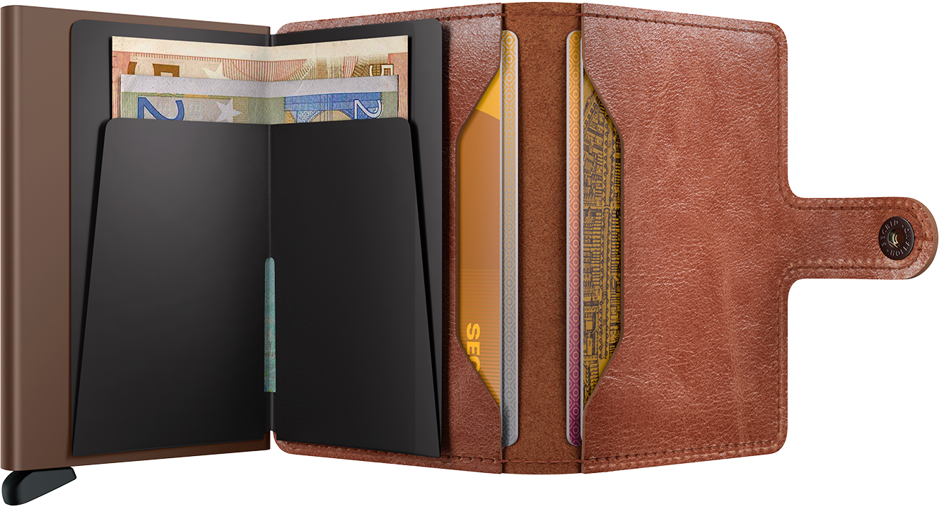 Miniwallet Vintage Cognac & Brown