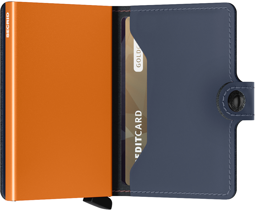 Miniwallet Matte Nightblue & Orange