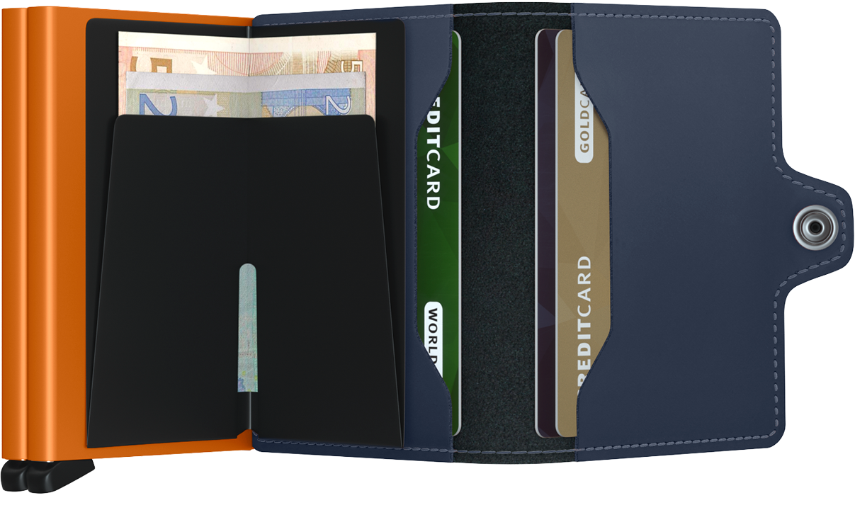 Twinwallet Matte Nightblue & Orange