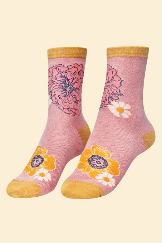 Flower Head Ankle Socks