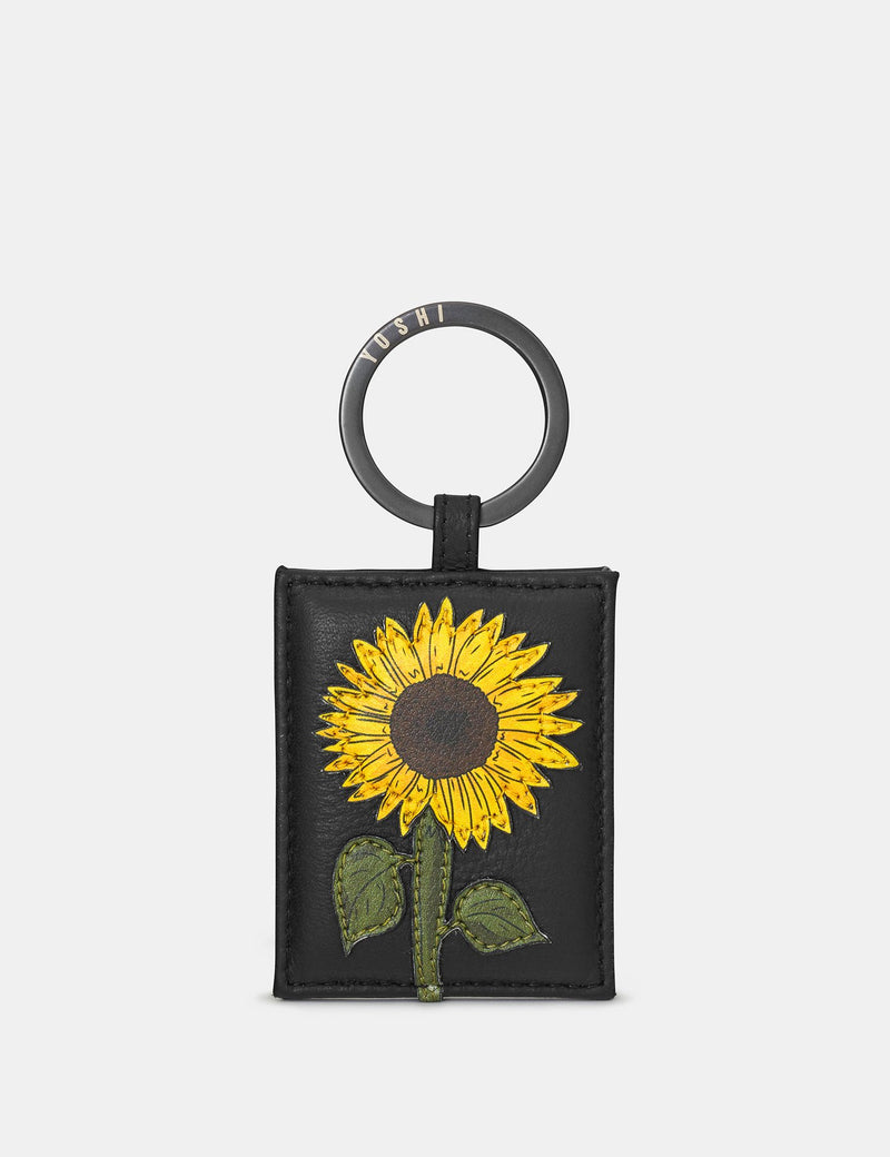 Sunflowers Leather Keyring