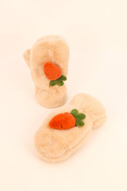 Fluffy Carrot Mittens