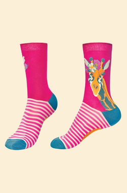 Fancy Giraffe Ankle Socks