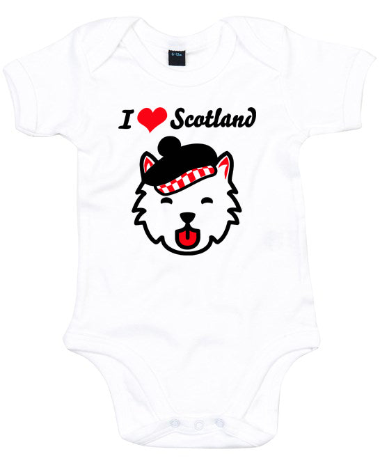 Organic I Heart Scotland Babygrow
